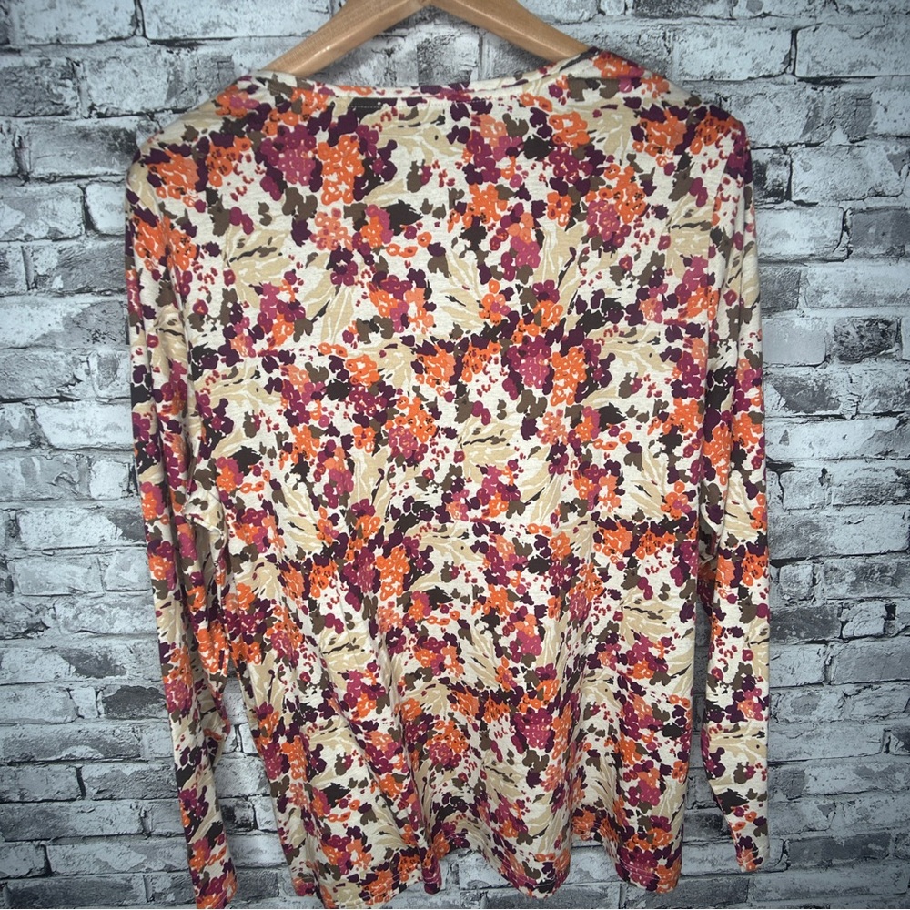 EUC Croft & Barrow Multicolor Floral Blouse Size 1X - Picture 8 of 16